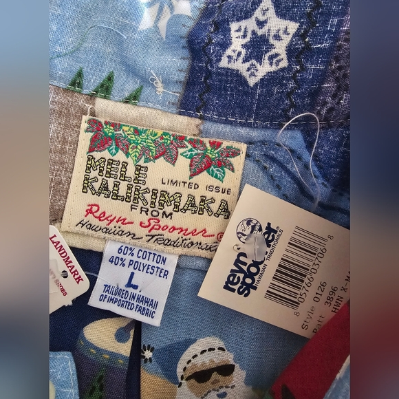 VTG Reyn Spooner Christmas Hawaiian Shirts NWT - Picture 7 of 7